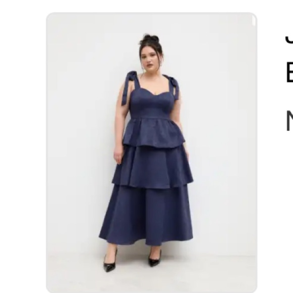 Navy Blue Tiered Maxi Dress